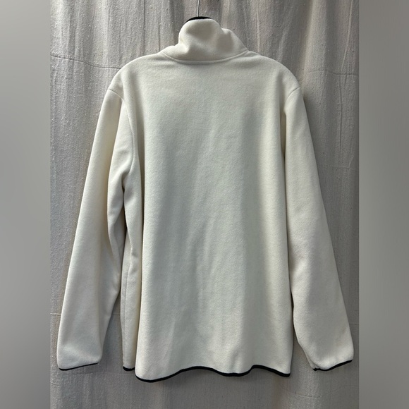 Vintage/ Ladies Club Fleece White Zip Up Jacket Sweater Top / size 1X/ like new - Picture 5 of 8